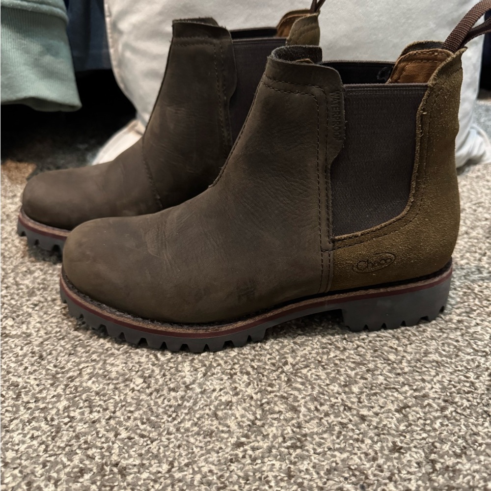 Chaco Olive Women’s Leather Ankle Boots
